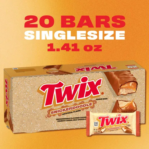 Miniatura 6 de TWIX Snickerdoodle - Barras de caramelo de chocolate con leche y canela a granel para películas, viajes, recuerdos de fiesta, bolsas de golosinas
