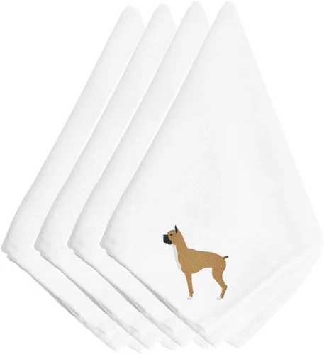 Miniatura 70 de Caroline's Treasures BB3448NPKE Affenpinscher - Juego de 4 servilletas bordadas, lavables, suaves, duraderas, servilletas de mesa para hotel