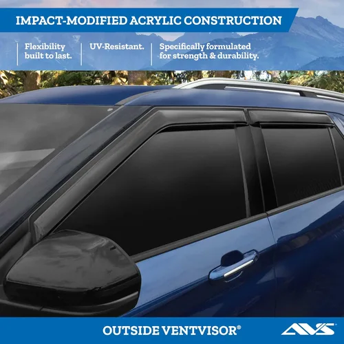 Miniatura 3 de Auto Ventshade [AVS] Protectores contra la lluvia para montaje exterior para Chevrolet Silverado 2019-2025, GMC Sierra 1500, 20-25 Silv./Sierra