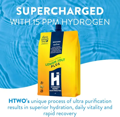 Miniatura 3 de HTWO Plus Agua de hidrógeno molecular con electrolitos, sabor a limonada, paquetes de hidratación sin azúcar, paquete de 6 unidades de 16.9 onzas
