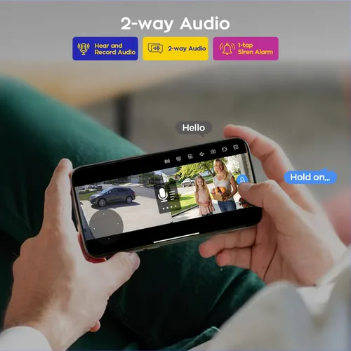 Miniatura 7 de xmartO [Dual-CAM 180+° FOV] Cámara de seguridad para el hogar WiFi 6 6MP 2 en 1 con seguimiento de IA, zoom de inclinación panorámica, banda dual