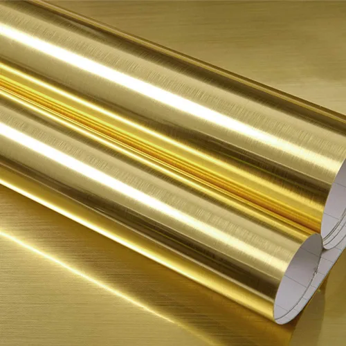 Miniatura 7 de Hopepak Papel tapiz dorado para despegar y pegar, papel de contacto dorado metálico, acero inoxidable, impermeable, para decoración de gabinetes