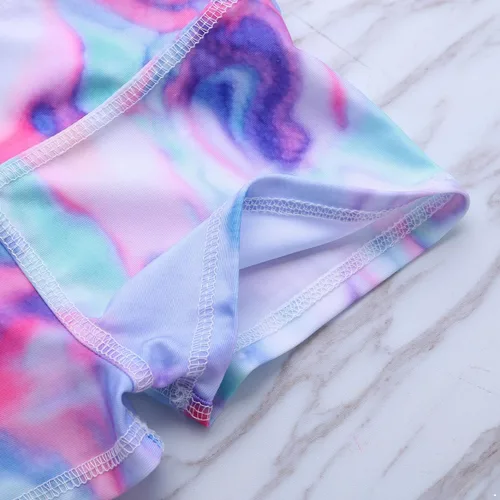 Miniatura 5 de Traje de baño deportivo sin mangas con pantalones cortos para entrenamiento y fitness para niñas y niñas