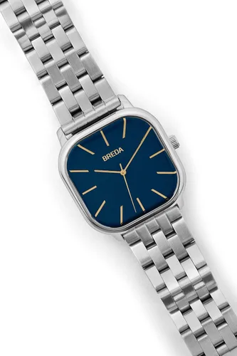 Miniatura 4 de Breda Visser 1737 - Reloj de pulsera cuadrado con pulsera de acero inoxidable, 1.378in, Visera
