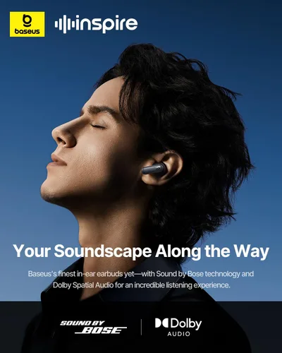 Miniatura 2 de Baseus Inspire XP1 - Auriculares adaptativos con cancelación de ruido, sonido de Bose, Dolby Audio, ANC adaptativo en tiempo real premium, sonido