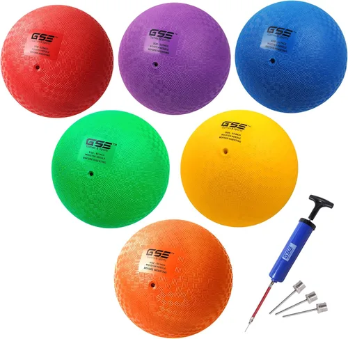 Miniatura 26 de GSE Games & Sports Expert Pelotas inflables para parque infantil, kickball, pelota de Dodge con rebote, balonmano. Ideal para 4 juegos de pelota