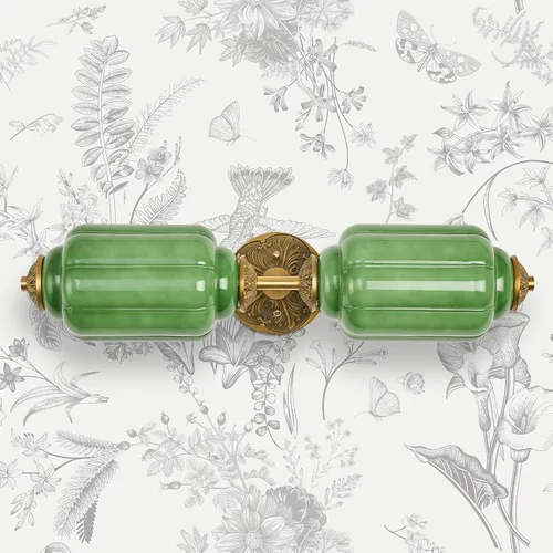 Miniatura 14 de VitaLink Aplique de pared rústico de cristal vintage con 2 luces y estilo gótico antiguo, lámpara de pared retro de mediados de centro, lámpara