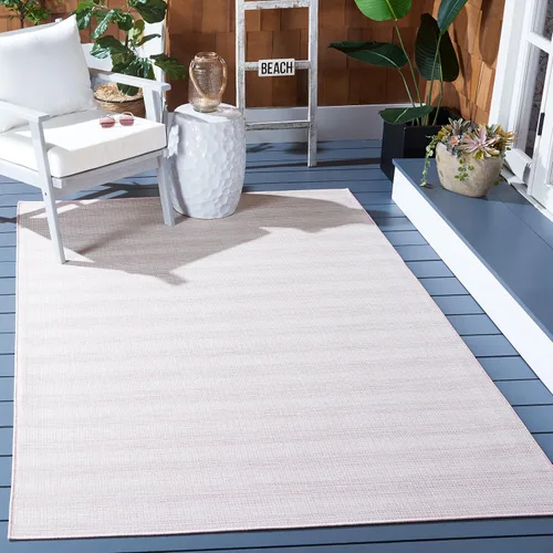 Miniatura 11 de SAFAVIEH Hampton Collection - Alfombra lavable para exteriores de 2 x 9 pies, color marfil y gris, no desprende pelusa y fácil de limpiar, ideal