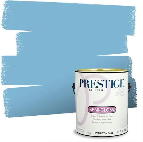 Miniatura 59 de Prestige Paints. - Base y pintura para exteriores en un solo galón, 1 galón. plano, comparable con Sherwin Williams Topsail. SW6799-PCM