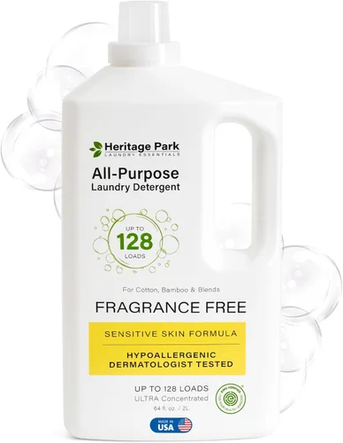 Heritage Park - Detergente de lujo para ropa | Detergente para ropa natural y enzimático probado por dermatólogos, a base de plantas, respetuoso con