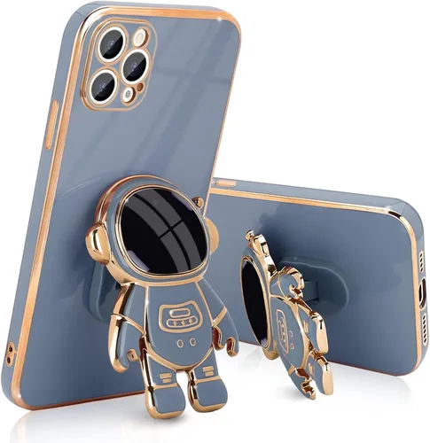 Miniatura 14 de Pepmune Funda compatible con iPhone 12 Bonita Diseño de Soporte de Astronauta en 3D Protección de Cámara A Prueba de Golpes Cubierta Trasera Suave
