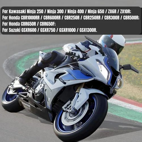 Miniatura 6 de 2025 Espejos laterales de motocicleta más recientes compatibles con GSXR 600 750 1000 CBR300R CBR500R CBR600RR CBR1000RR EX250 EX300 EX400 EX650