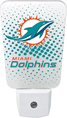 Miniatura 28 de Party Animal Luz nocturna LED del equipo de la NFL, con sensor automático y 3 ajustes de luz, diseño delgado de 5 pulgadas que se adapta a enchufes
