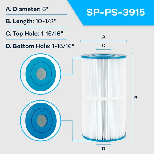 Miniatura 2 de SpiroPure Reemplazo para Unicel C-6430 C-6330 Pleatco PWK30 Filbur FC-3915 Hot Springs Spas 31489 71825 Cartucho de repuesto para filtro de piscina
