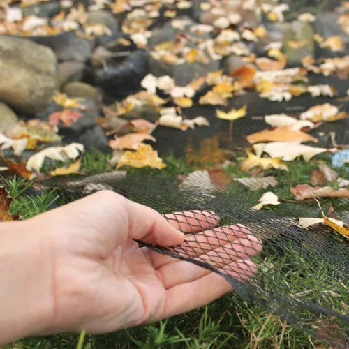 Miniatura 4 de Red de estanque para peces Koi para hojas de 10x30 pies, red de malla fina tejida de 1/2 pulg. fuerte para hojas de estanque, protección de peces
