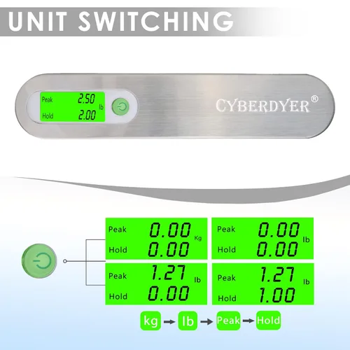 Miniatura 2 de Báscula digital de arco de 110 libras, escala de arco recurvo con arco de tiro con arco, báscula de caza, báscula de equipaje con pantalla LCD