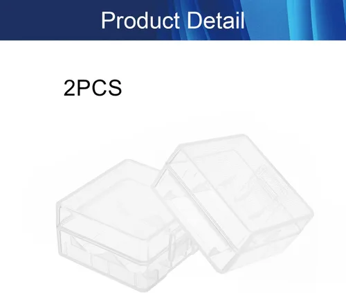 Miniatura 4 de Auniwaig Caja de almacenamiento de batería de 2 piezas, caja de batería 18350, caja de almacenamiento organizadora de baterías, soporte de caja