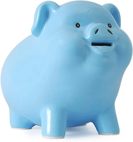 Miniatura 10 de Alcancía de Cerámica en Forma de Cerdo para Adultos, Debe Romperse para Abrir, Banco de Monedas para Niñas y Niños, Caja de Dinero en Efectivo