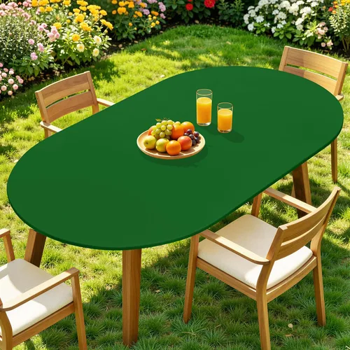 Miniatura 53 de Moosfor Mantel redondo de elastano, elástico ajustable impermeable para mesas de 18 a 24 pulgadas, mantel de picnic elástico lavable para Azul