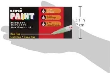 Miniatura 4 de Uni-Paint 63701 Marcadores, punta fina, negro, juego de 12