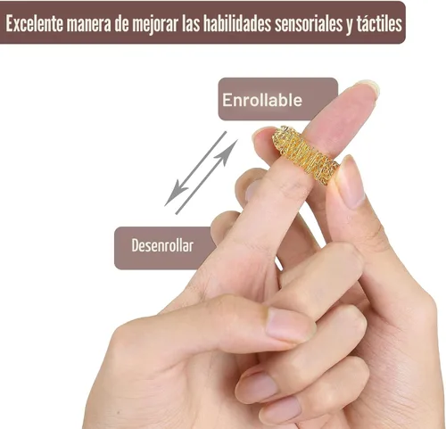 Miniatura 3 de Mr. Pen - Anillos sensoriales con puntas, paquete de 10, tonos de joya, juguetes sensoriales para aliviar el estrés, anillo para ansiedad