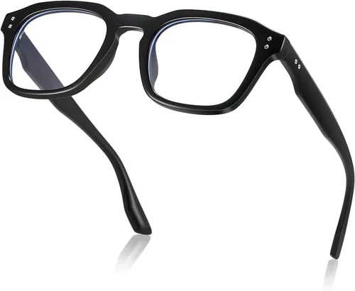kimorn Lentes cuadrados de moda con bloqueo de luz azul, lentes antifatiga ocular, lentes de marco ligero para hombres y mujeres