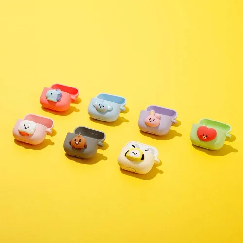 Miniatura 3 de BT21 Funda para AirPods 3, silicona pastel con carga inalámbrica [Producto oficial] [7FLAVORS] (MANG)