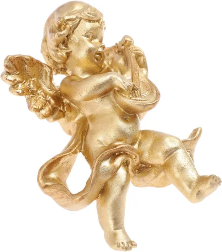 Yardwe Escultura retro de ángel para decoración de pared, adorno de resina de yeso de 4.72 pulgadas, querubín colgante para porche, sala de estar,