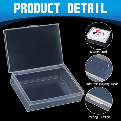 Miniatura 3 de Vicenpal Caja de Cartas de Juego de Plástico Transparente Estuche para Mazo de Cartas Soporte con Cierre a Presión Organizador de Almacenamiento