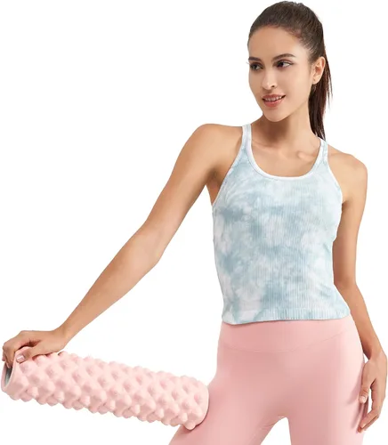 Miniatura 92 de sphinx cat - Camiseta corta de entrenamiento para mujer, camiseta sin mangas, acanalada, con espalda cruzada y brasier integrado
