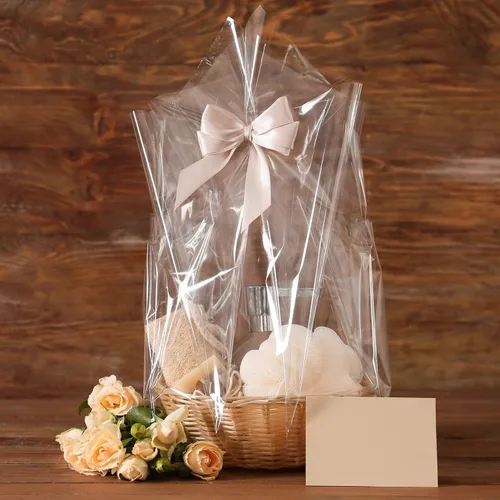 Miniatura 7 de Morepack Bolsas grandes de celofán, 26 x 32 pulgadas, 10 bolsas de celofán/celofán para cestas de regalo