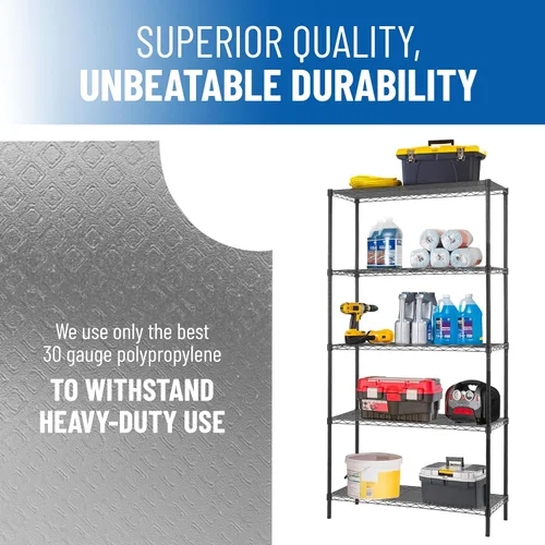 Miniatura 7 de Sterling Shelf Liners Cubiertas para Rejillas de Alambre: Cubierta de Forro Plástico para Estanterías de Alambre: Alfombrillas Protectoras