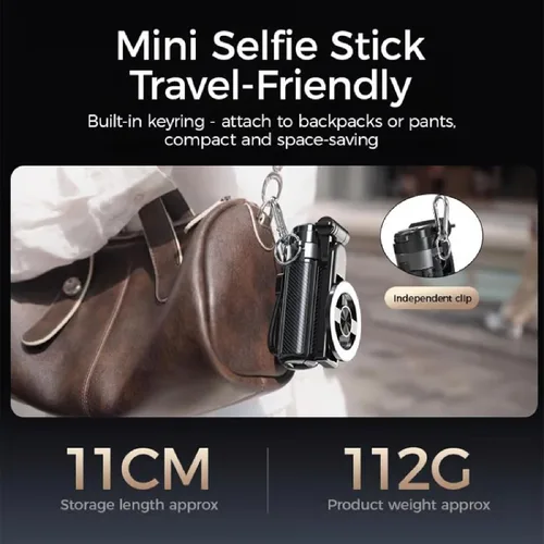 Miniatura 5 de Palo selfie magnético 5 en 1 mejorado 2026 con control remoto para teléfono celular, rotación de 360°, trípode desmontable extensible para grabación
