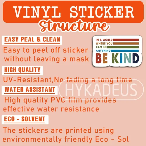 Miniatura 3 de (3 piezas) en un mundo donde puedes ser cualquier cosa ser amable, calcomanías motivacionales inspiradoras, calcomanías de vinilo impermeable