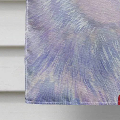 Miniatura 4 de Caroline's Treasures SS4220CHF Bandera estadounidense con bandera de casa de husky siberiano grande para porche, poste decorativo exterior