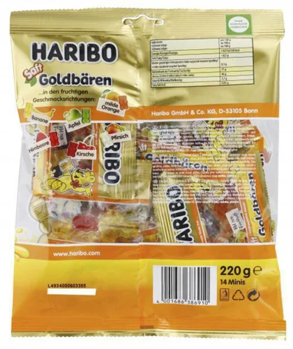 Miniatura 2 de Haribo Minibeutel Saft-Goldbären