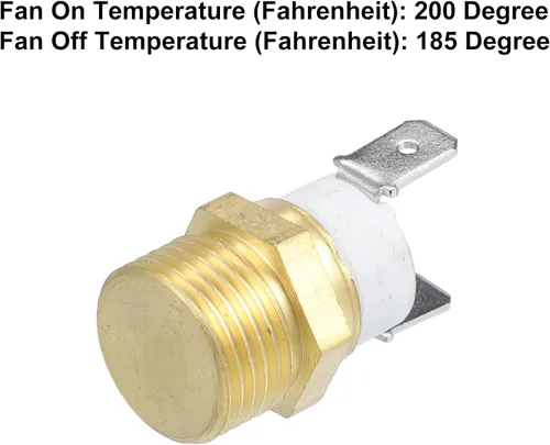 Miniatura 4 de X AUTOHAUX Universal Automotriz Radiador Motor Ventilador Temperatura Termo Sensor Interruptor 3/8 '' NPT 185-200 grados en 164 grados apagado