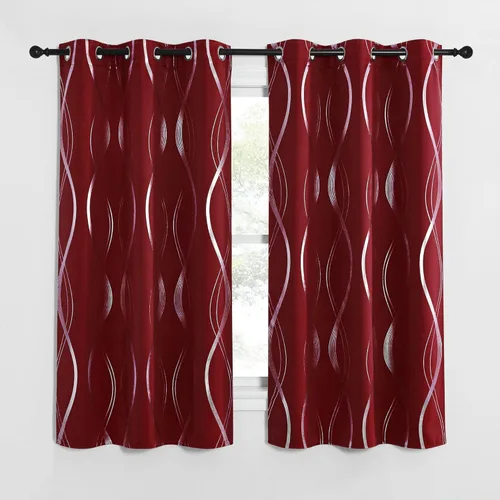 Miniatura 85 de NICETOWN Paneles de Cortinas Opacas para Dormitorio - Tratamiento de Ventanas con Aislamiento Térmico, Ojales Sólidos, Cortinas Opacas con Diseño