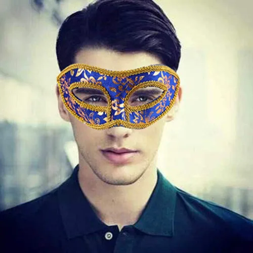 Miniatura 6 de Youthful 14 máscaras retro unisex, máscaras de media cara, máscaras para fiesta, máscaras venecianas vintage, máscaras de baile de graduación