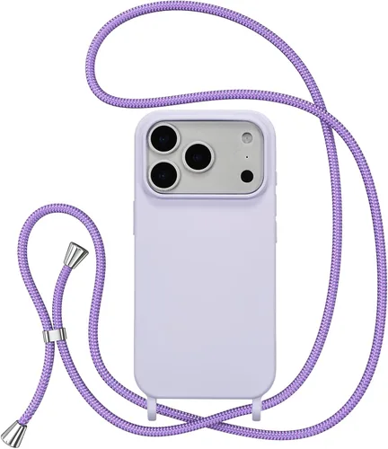 Miniatura 8 de ZTOFERA Funda Crossbody para iPhone 15 Pro con Correa de Cordón Ajustable, Funda Suave de Silicona Líquida para iPhone 15 Pro 6.1 pulgadas - Rosa