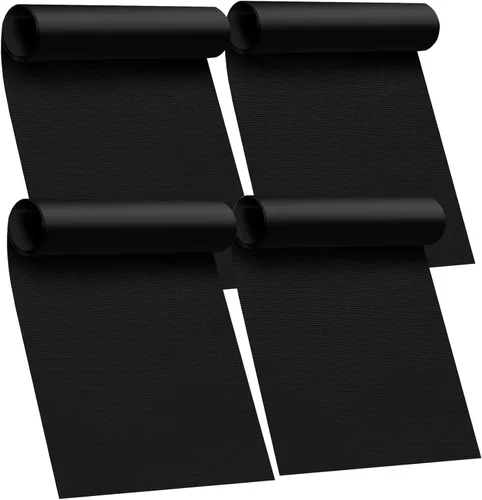 Miniatura 10 de Revestimientos para horno para la parte inferior del horno - Paquete de 2 alfombrillas grandes de servicio pesado para horno, 17" x 25" Negro