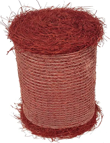 Rollo de Paja de Pino de Hoja Larga para Paisajismo - Color Rojo Resistente a UV - Cubre 125 Pies Cuadrados o más