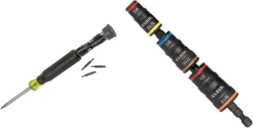 Miniatura 8 de Klein Tools 32328 y 32314 Juego de destornilladores de precisión y electrónica, 4 en 1 con Phillips de fuerza industrial y puntas ranuradas