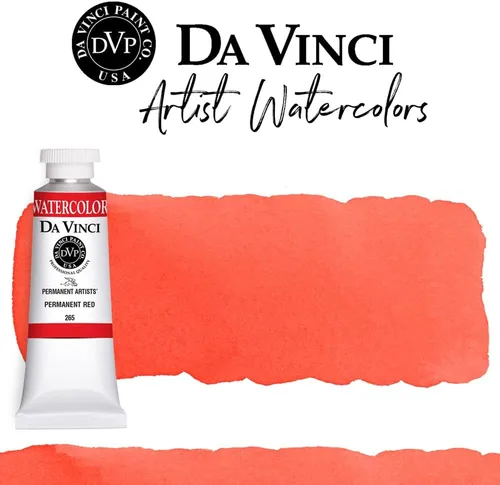 Miniatura 322 de DA VINCI PAINTS Pintura Acuarela Profesional para Artistas, Alizarin Crimson (Quinacridone), 37ml Índigo