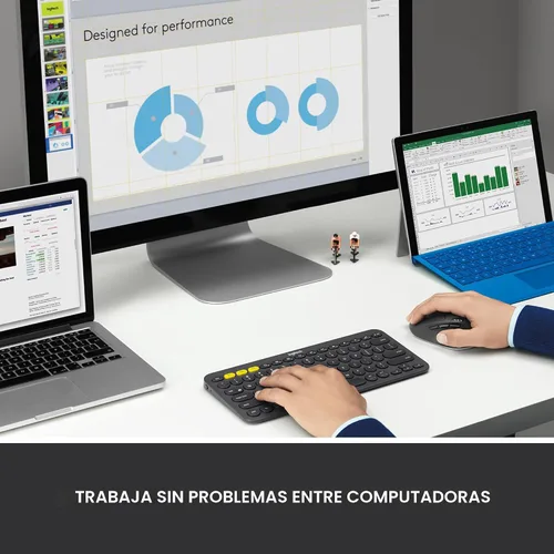 Miniatura 5 de Logitech M720 - Ratón inalámbrico de triatlón, Bluetooth, receptor unificador USB, 1000 DPI, 6 botones programables, batería de 2 años, compatible