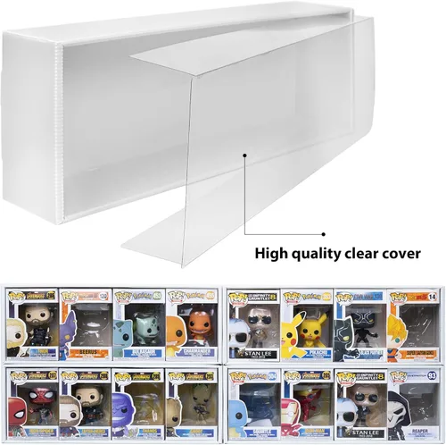 Miniatura 3 de Estuche de exhibición de versión 4 x 4 compatible con cajas Fnko Pop, apilables, 4 filas, con cubierta transparente para proteger tu colección