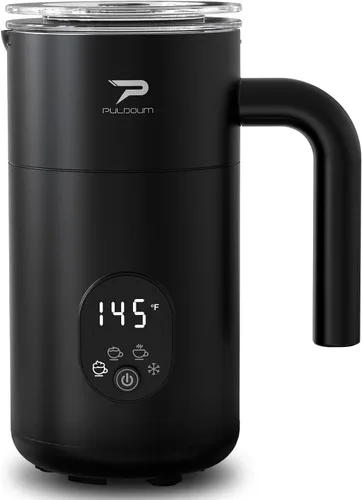 Espumador de leche y vaporizador 4 en 1, vaporizador de café automático, 350 ml / 11.8 oz, espumador de espuma caliente y fría para café, café con