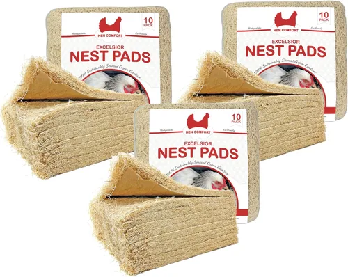 Miniatura 7 de Almohadillas nido para cajas nido de pollo, 13 x 13 almohadillas fabricadas en Estados Unidos a partir de Aspen Excelsior de origen sostenible