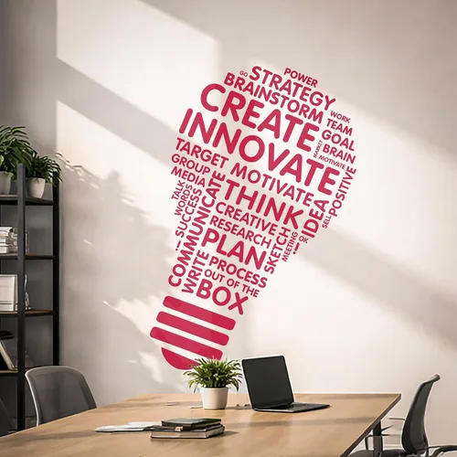 Miniatura 25 de Create Innovate - Calcomanía inspiradora para pared de oficina, ventana, aula, escuela, negocios, motivacional, bombilla de ciencia, regalo