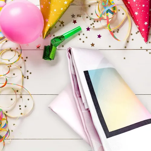 Miniatura 4 de Cartel de feliz cumpleaños número 10, telón de fondo de arcoíris degradado de doble dígito, fondo rosa de 10 años, decoraciones de cumpleaños